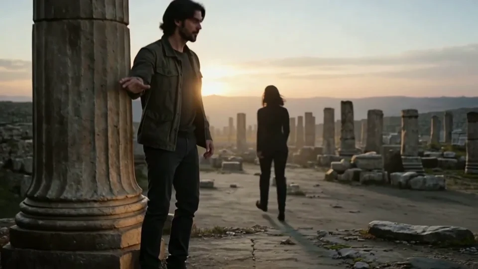 An ancient city scene from In the Footsteps of Legends